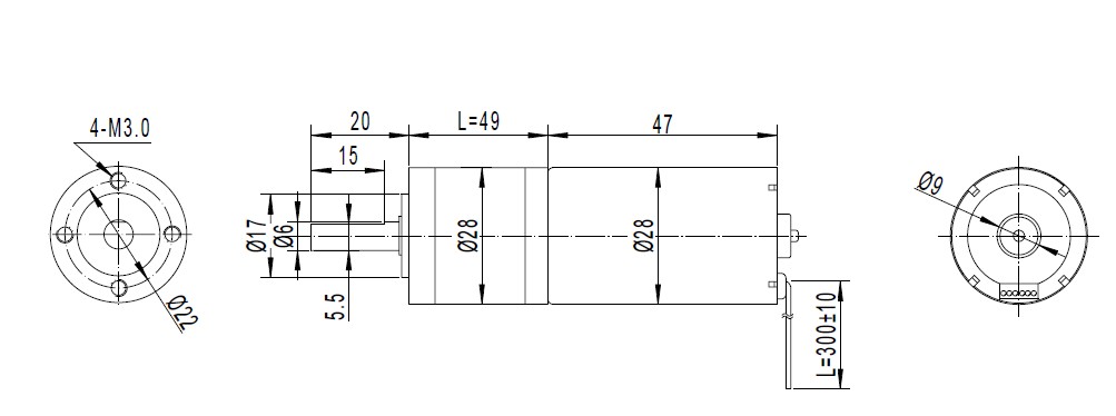 28mm brushless dc motor with gearbox